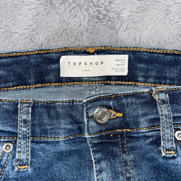 COPY - TOPSHOP Jamie Skinny Jeans in Indigo, Size W30/L30 - Picture 7 of 7